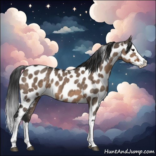 Horse Color:Brown Roan Dun Splash Appaloosa 