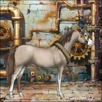 Horse Color:Grullo Pearl Sabino Brindle