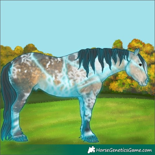 Horse Color:Thunderstruck White Spotted Buckskin Ice 