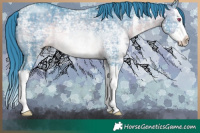 Horse Color:Watercolor Brown Chinchilla Ice Mushroom Sabino Splash 