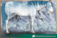 Horse Color:Watercolor Brown Chinchilla Ice Mushroom Sabino Splash 