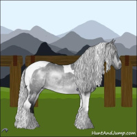 Horse Color:Silver Brown Chinchilla Dun Tobiano 