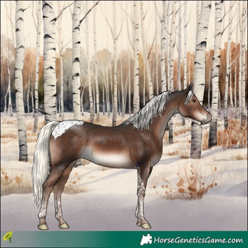 Horse Color:Liver Chestnut Mushroom Tobiano 