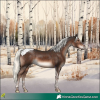 Horse Color:Liver Chestnut Mushroom Tobiano 