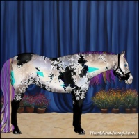 Horse Color:Painted White Spotted Liver Red Onyx Ice Splash Tobiano 