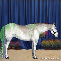 Horse Color:Painted White Spotted Bay Ice Onyx Sabino Splash 