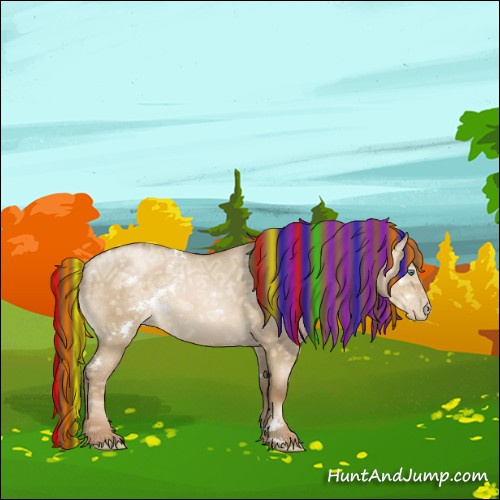 Horse Color:Painted White Spotted Smoky Grullo Ice Pearl Sabino
