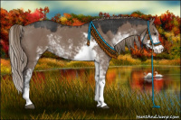 Horse Color:Liver Red Dun Sabino 