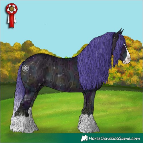 Horse Color:Watercolor Midnight Brown Ice Onyx Splash 