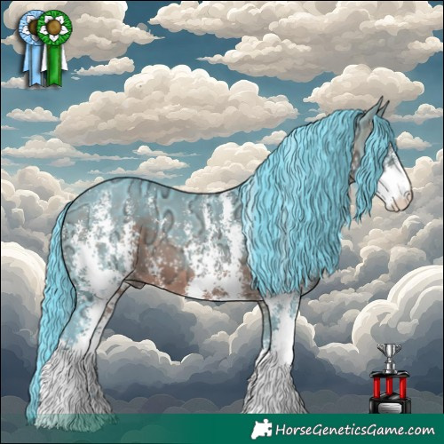 Horse Color:Watercolor Brown Ice Sabino
