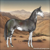 Horse Color:Smoky Black Sabino