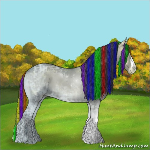 Horse Color:Painted Blue Onyx Ice 