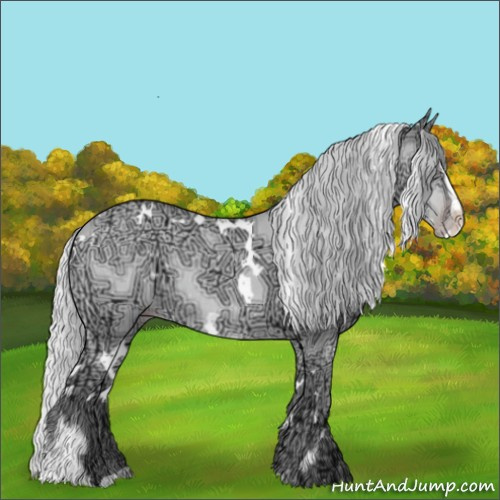 Horse Color:White Spotted Silver Sable Champagne Chinchilla Ice Sabino Rabicano