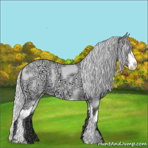 Horse Color:Silver Sable Cream Champagne Chinchilla Ice Sabino