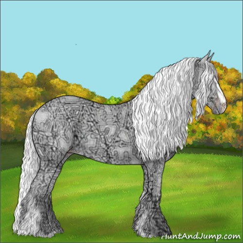 Horse Color:Gold Champagne Chinchilla Ice Sabino 