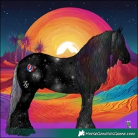 Horse Color:Void Nacre Watercolor Silver Brown Pearl Dun Sabino Splash Tobiano Snowflake Varnish 