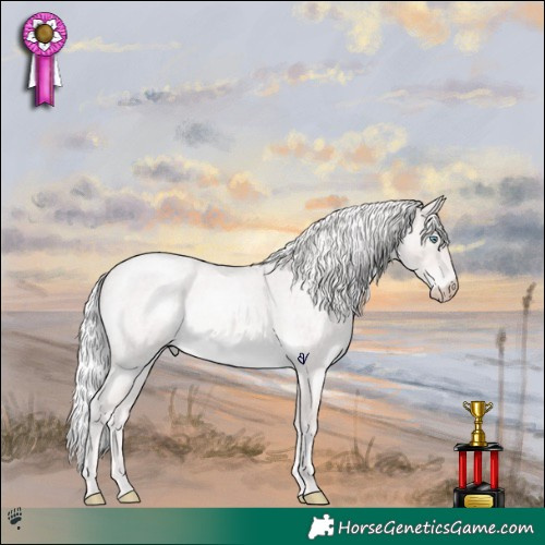 Horse Color:Platinum Chocolate Silver Perlino Roan