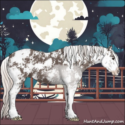 Horse Color:Silver Black Sabino 