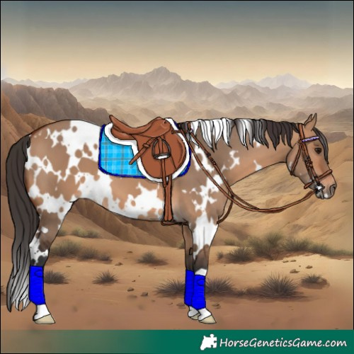 Horse Color:White Spotted Bay Dun