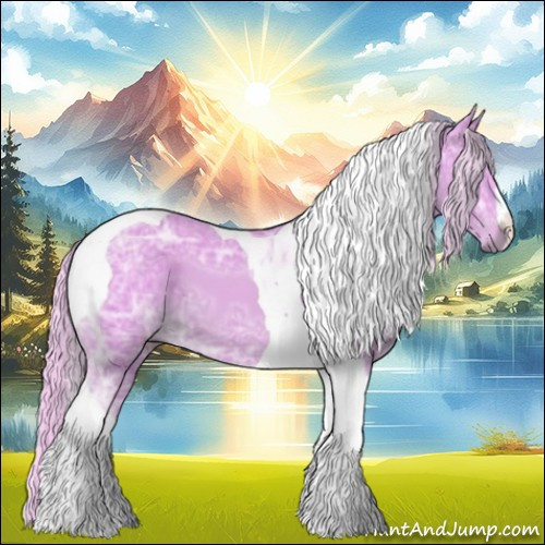 Horse Color:Watercolor Palomino Ice Tobiano