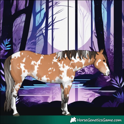 Horse Color:White Spotted Bay 