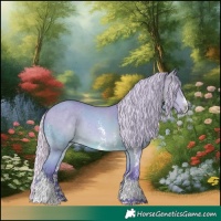 Horse Color:Watercolor Silver Bay Sabino Rabicano 