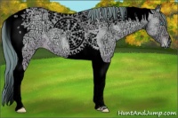 Horse Color:Void Watercolor Sable Cream Champagne Ice Pearl Onyx Tobiano 