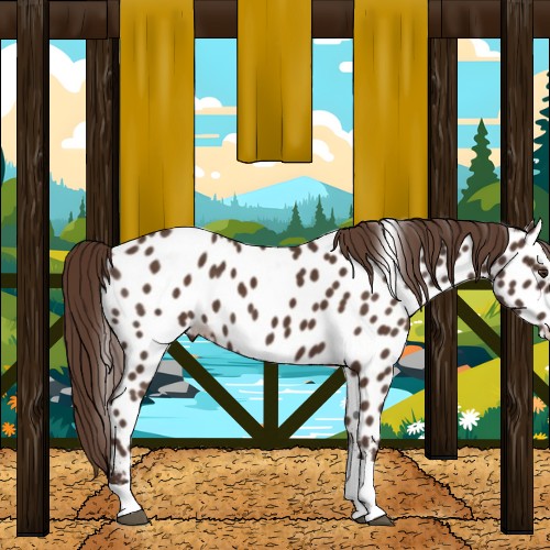 Horse Color:Liver Chestnut Tobiano Appaloosa 