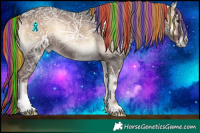 Horse Color:Painted Liver Red Onyx Ice Rabicano 