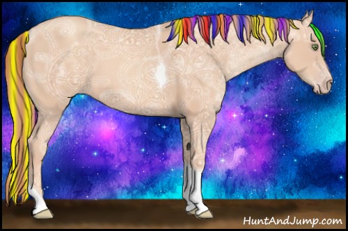 Horse Color:Painted Gold Champagne Ice Tobiano 