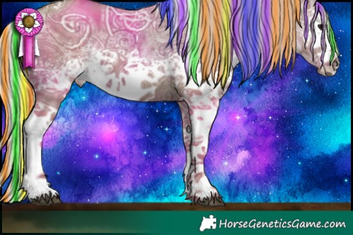 Horse Color:Painted White Spotted Silver Grullo Ice Tobiano 