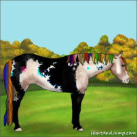 Horse Color:Painted Classic Champagne Ice Onyx Tobiano 