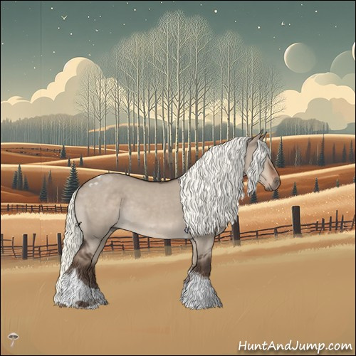 Horse Color:Liver Red Dun Mushroom Tobiano Rabicano