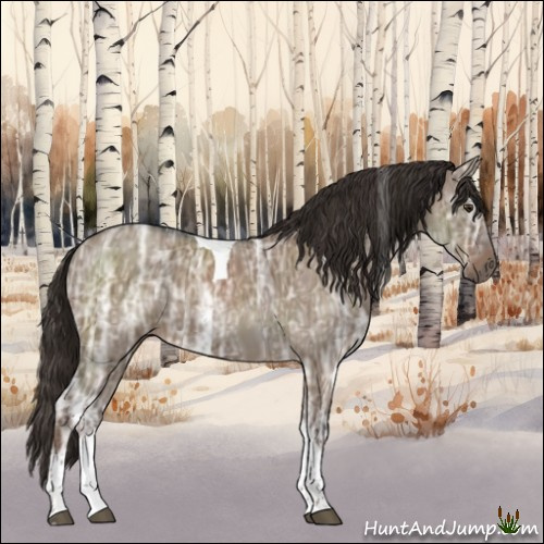 Horse Color:Liver Red Dun Ice Tobiano 