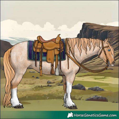 Horse Color:Red Roan Tobiano Frame 