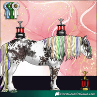 Horse Color:Painted White Spotted Silver Black Ice Splash Tobiano 