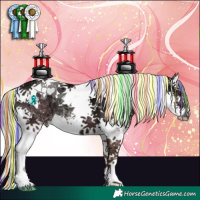 Horse Color:Painted White Spotted Silver Black Ice Splash Tobiano