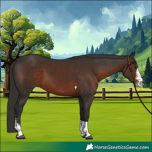 Horse Color:Liver Chestnut Sabino Tobiano