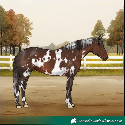 Horse Color:White Spotted Liver Chestnut 