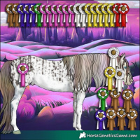Horse Color:Liver Chestnut Splash and Nacre White Spotted Liver Chestnut Ice Near Fewspot