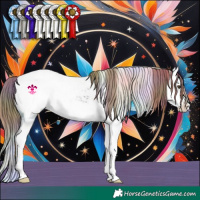 Horse Color:Nacre White Spotted Liver Chestnut Ice Splash Appaloosa