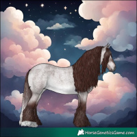 Horse Color:Gray Platinum Chocolate Brown Roan Dun 
