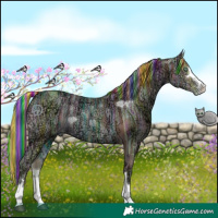 Horse Color:Painted Liver Chestnut Ice Pearl 