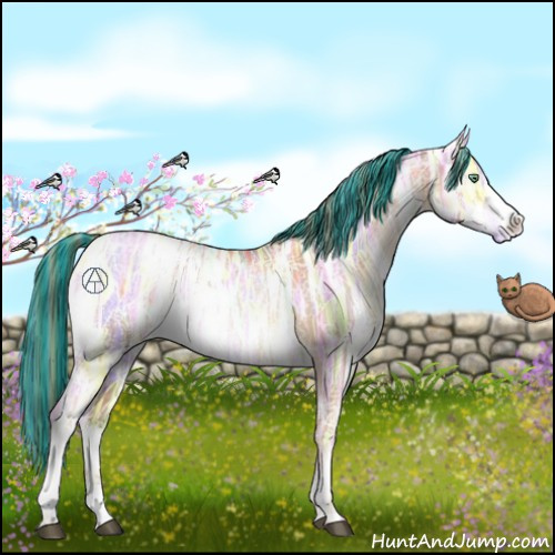 Horse Color:Painted Liver Chestnut Ice Pearl 