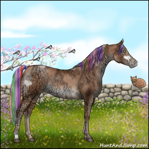 Horse Color:Painted Liver Chestnut Ice Pearl
