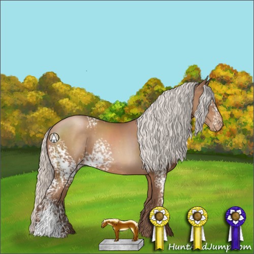 Horse Color:White Spotted Silver Black Pearl
