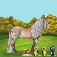 Horse Color:White Spotted Silver Black Pearl 