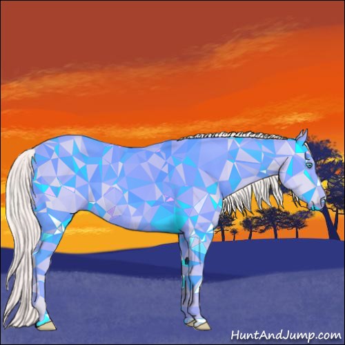 Horse Color:Perlino Roan 