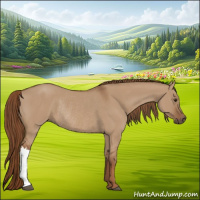 Horse Color:Red Dun Rabicano