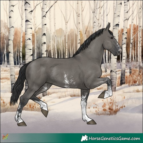 Horse Color:Grullo Sabino Rabicano